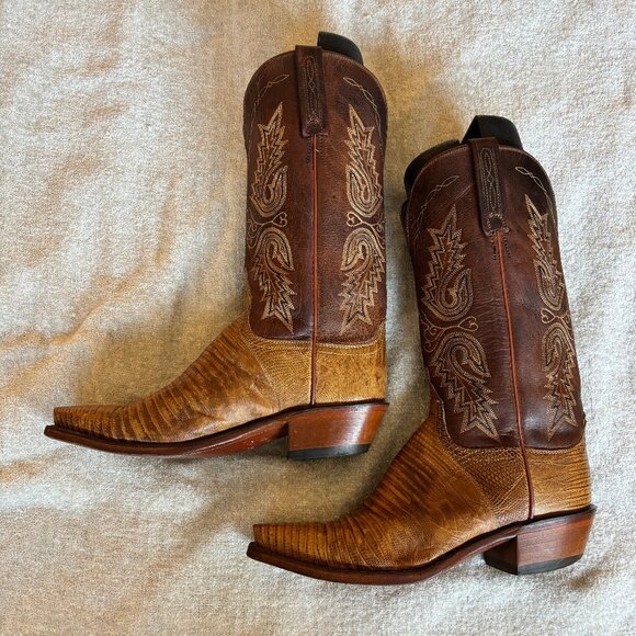 Lucchese 1883 Teju Lizard N4002 cowboy boots, size 8.5 - Picture 9 of 9